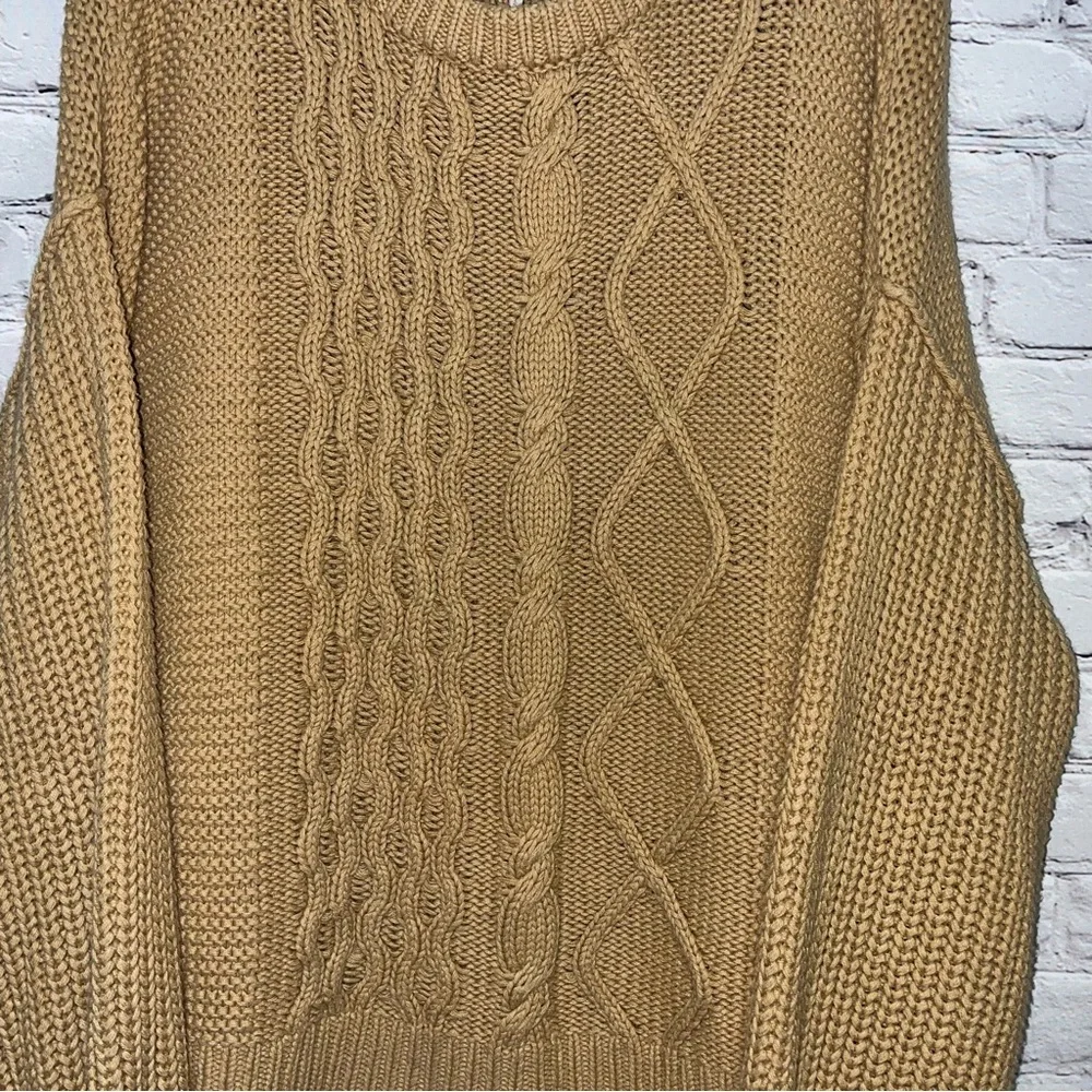 Free People Dream Cable Knit Crewneck Sweater Size Large Unisex - Picture 6 of 12